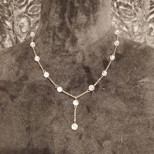 Black and clear necklace 18 in